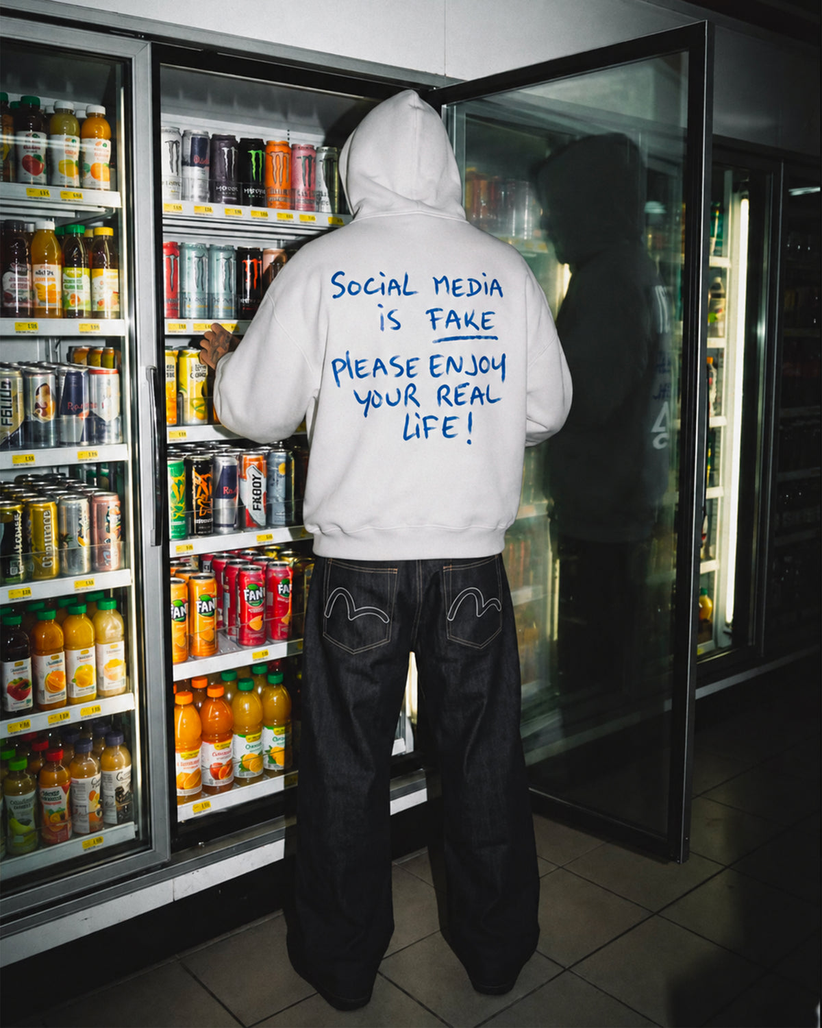 Social Oversized Hoodie - White