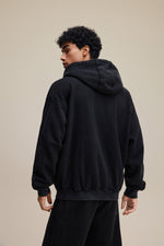 Solid Black Zip Hoodie - Hipok Brand