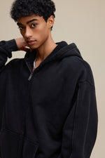 Solid Black Zip Hoodie - Hipok Brand