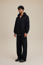 Solid Black Zip Hoodie - Hipok Brand