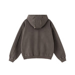 Solid Brown Zip Hoodie - Hipok Brand