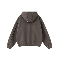 Solid Brown Zip Hoodie - Hipok Brand