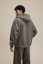 Solid Brown Zip Hoodie - Hipok Brand