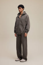 Solid Brown Zip Hoodie - Hipok Brand