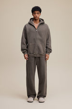 Solid Brown Zip Hoodie - Hipok Brand