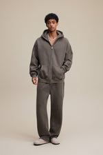 Solid Brown Zip Hoodie - Hipok Brand