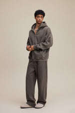 Solid Brown Zip Hoodie - Hipok Brand