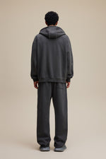 Solid Dark Grey Zip Hoodie - Hipok Brand