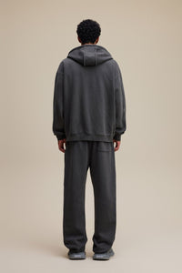 Solid Dark Grey Zip Hoodie - Hipok Brand