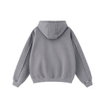 Solid Grey Zip Hoodie - Hipok Brand