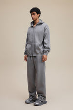 Solid Grey Zip Hoodie - Hipok Brand