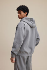 Solid Grey Zip Hoodie - Hipok Brand