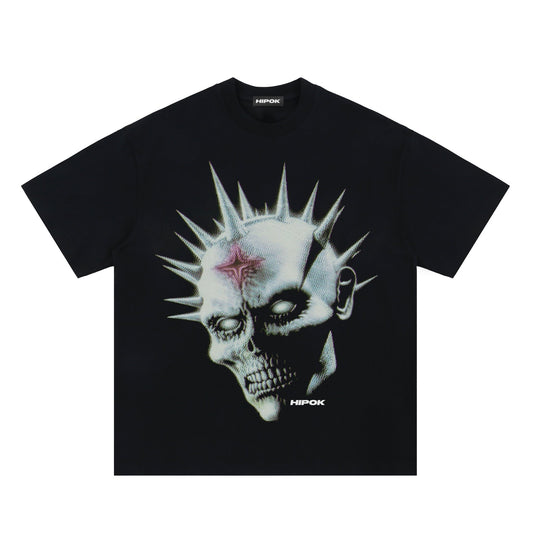 Spiked Skull T-Shirt - Hipok Brand