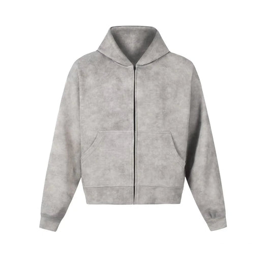 Stone Washed Grey Hoodie - Hipok Brand