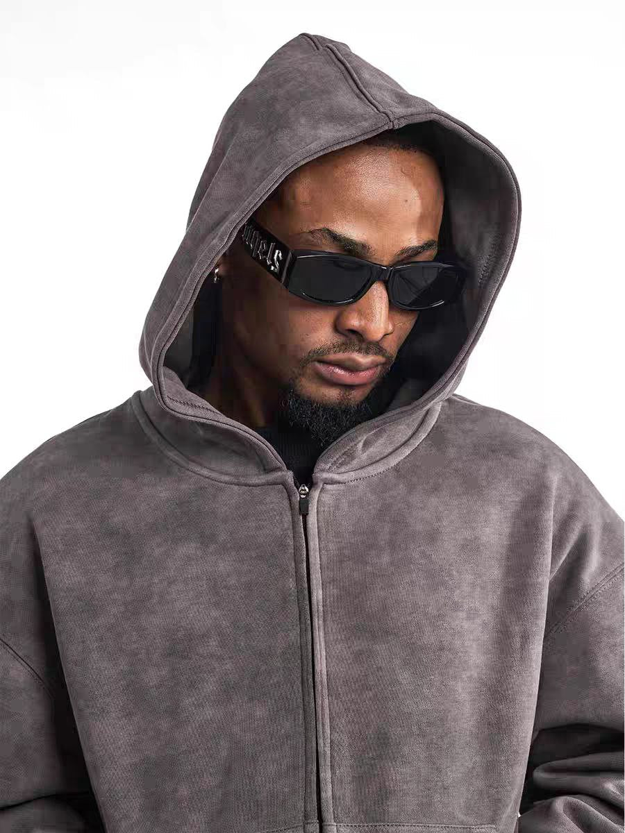Stone Washed Taupe Hoodie - Hipok Brand