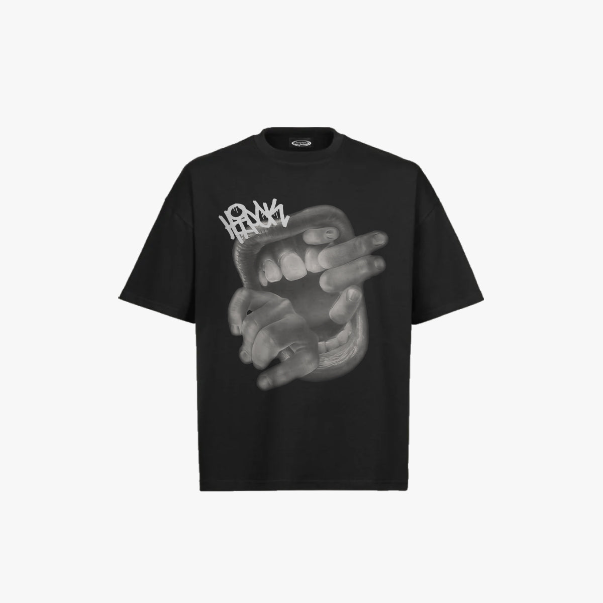 Black Hand Mouth Graffiti T-Shirt