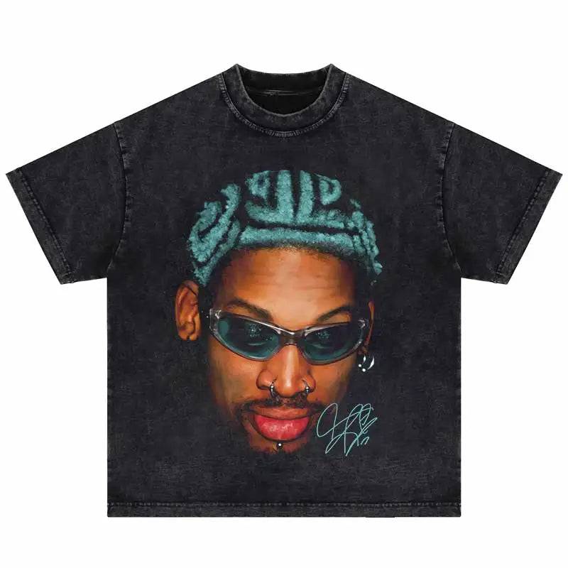 Turquoise Hair Rodman T-Shirt