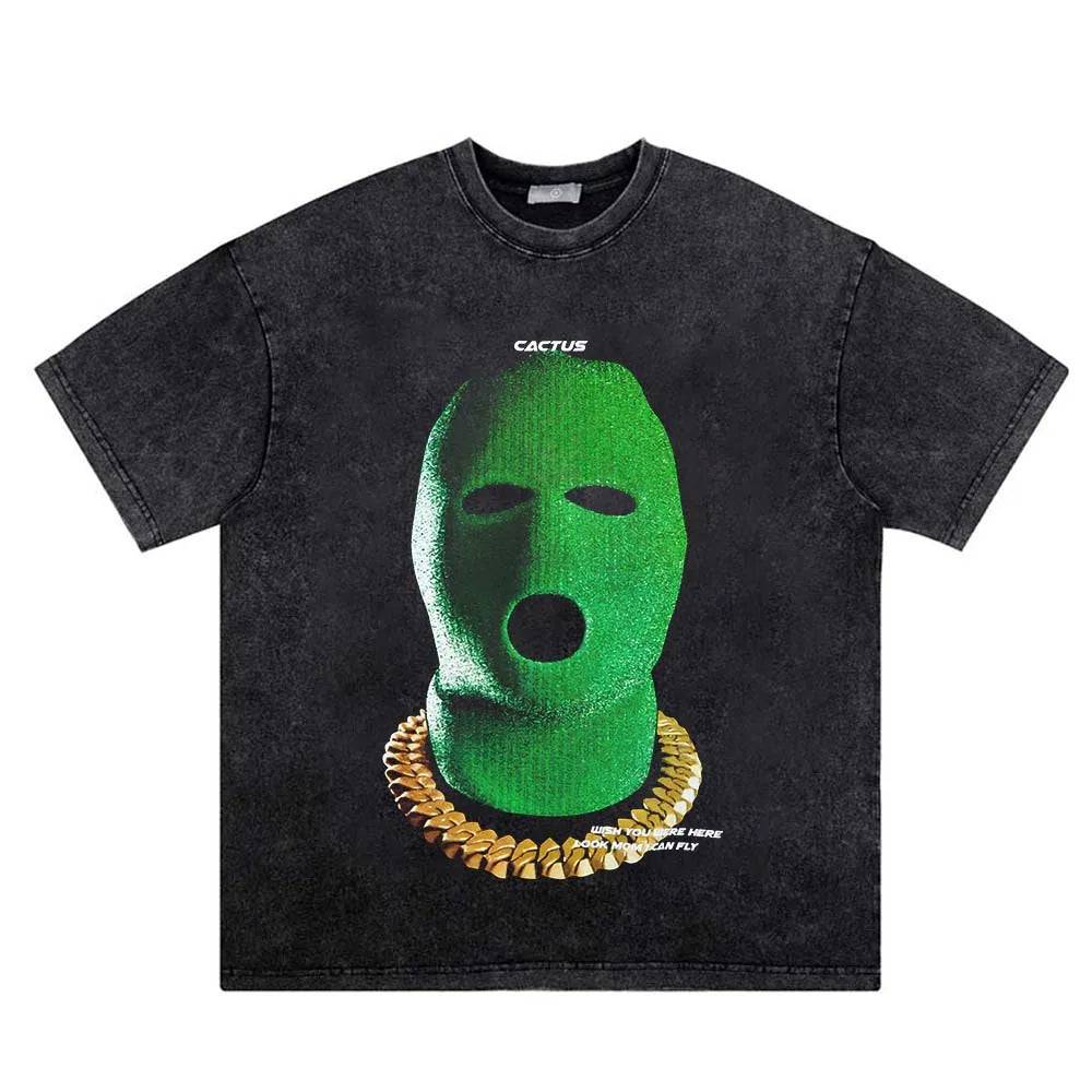 Washed Black Balaclava T-Shirt