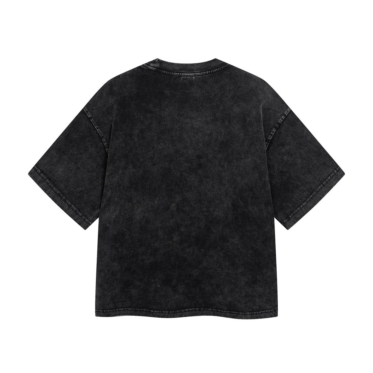Washed Black Boxy Fit Basic T-Shirt - Hipok Brand