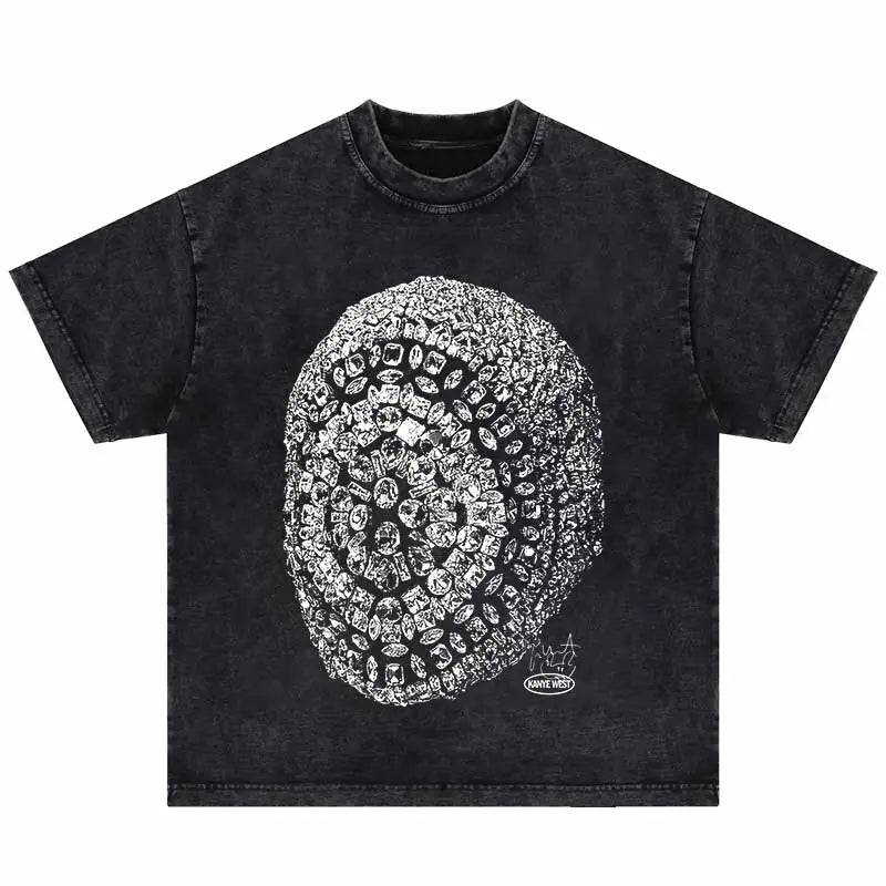 Washed Black Kanye Diamond T-Shirt