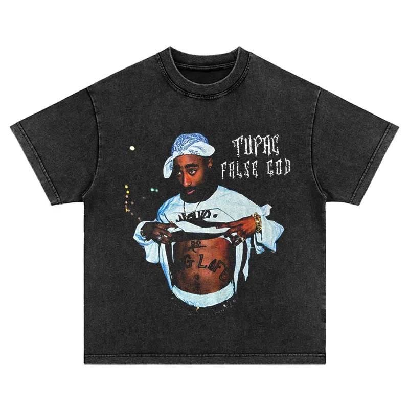 Washed Black Tupac T-Shirt