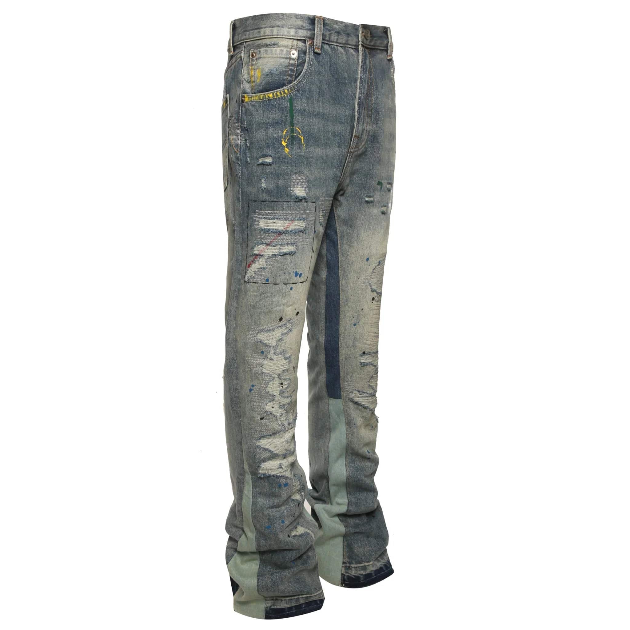 Washed Flare Denim