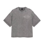 Washed Light Grey Los Angeles Boxy Fit T-Shirt - Hipok Brand