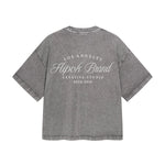 Washed Light Grey Los Angeles Boxy Fit T-Shirt - Hipok Brand