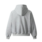 Washed Light Grey Structure Zip Hoodie - Hipok Brand