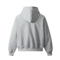 Washed Light Grey Structure Zip Hoodie - Hipok Brand