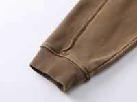 Washed Taupe Vintage Zip Hoodie - Hipok Brand