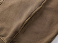Washed Taupe Vintage Zip Hoodie - Hipok Brand