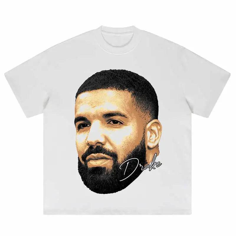 White Big Face Drake T-Shirt